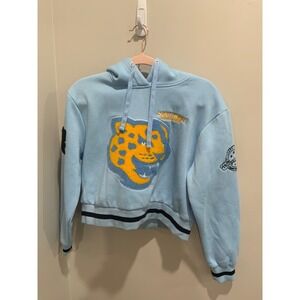 Collegiate Southern JaguarLight Blue Cropped Hoodie Athletic University Style LG